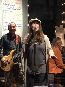 Linda Hamilton leads members of the Beatseekers in the halftime performance at THERE 12